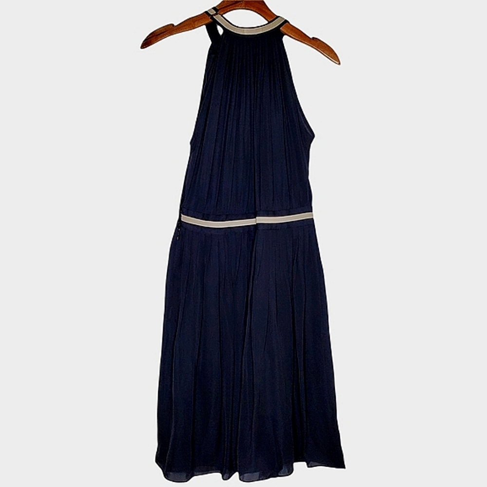 L’Agence Black Silk Halter Neck Cocktail Dress Size 6 - Picture 3 of 15